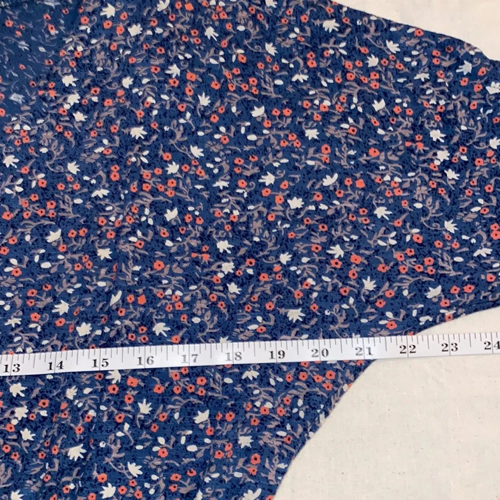 Lucky Brand Floral Peplum Waist Blouse - Picture 10 of 15